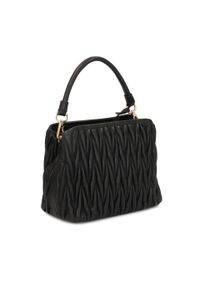 Kazar - Czarna torebka do ręki i na ramię z efektowną skórą. Kolor: czarny. Materiał: skórzane. Styl: wizytowy, casual, biznesowy. Rodzaj torebki: do ręki #2