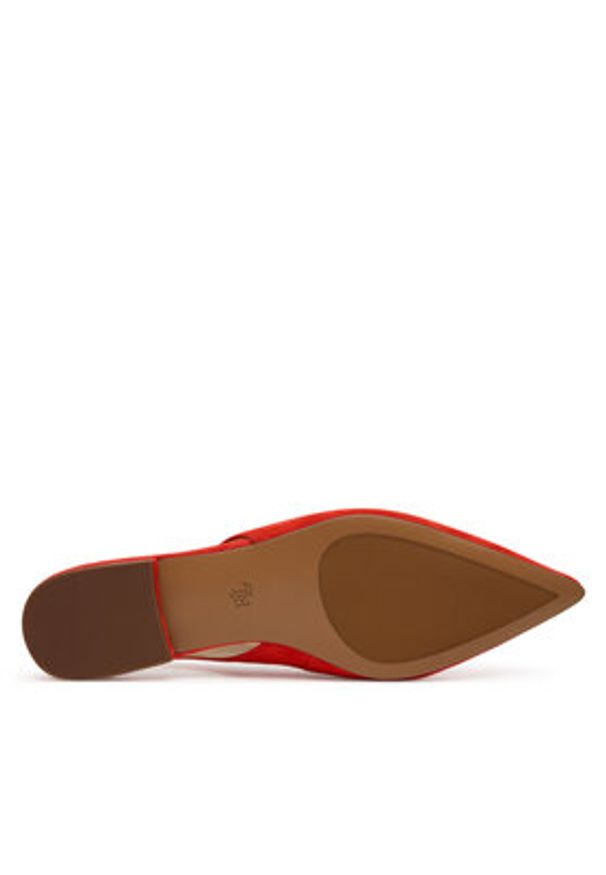 Lauren Ralph Lauren - LAUREN RALPH LAUREN Baleriny Severn Calfskin 802967746004 Pomarańczowy. Kolor: pomarańczowy. Materiał: zamsz, skóra