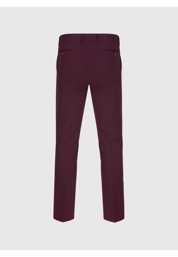 Pako Lorente - PAKO LORENTE – Bordowe spodnie garniturowe. Okazja: na wesele, na co dzień, na ślub cywilny. Kolor: czerwony. Materiał: poliester, wiskoza, elastan. Styl: casual, elegancki