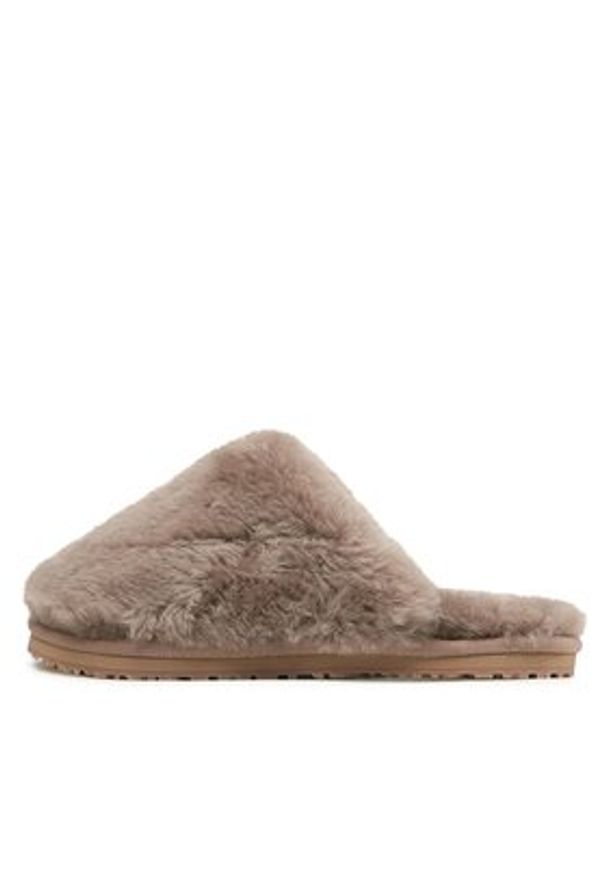 Mou Kapcie Closed Toe Sheepskin Fur Slippper FW161000L Beżowy. Kolor: beżowy. Materiał: skóra