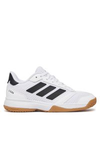 Adidas - adidas Buty halowe Ligra 8 Indoor Shoes Kids IH8244 Biały. Kolor: biały. Materiał: materiał