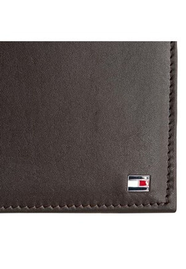 TOMMY HILFIGER - Tommy Hilfiger Duży Portfel Męski Eton Cc And Coin Pocket AM0AM00651/83361 Brązowy. Kolor: brązowy. Materiał: skóra
