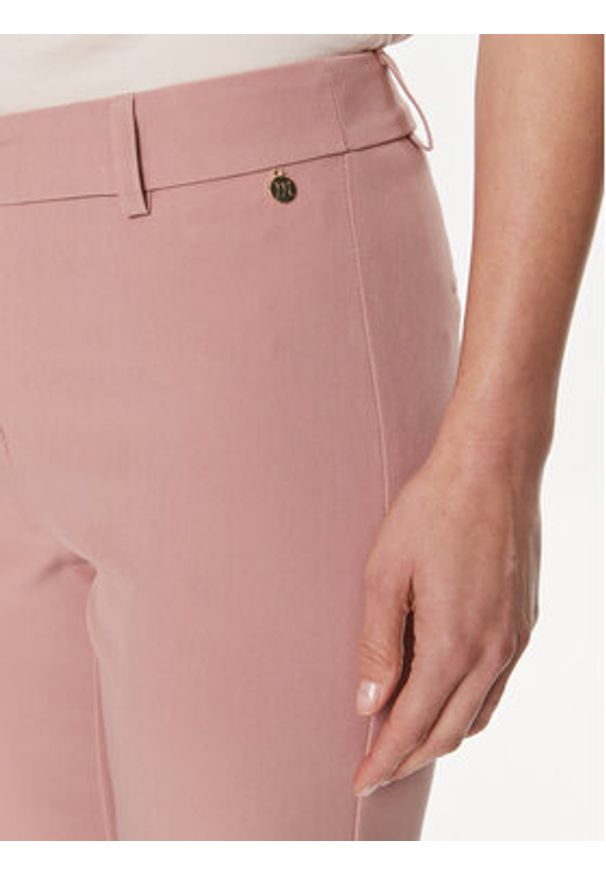 Maryley Spodnie materiałowe 24EB52Z/43BH Różowy Regular Fit. Kolor: różowy. Materiał: syntetyk