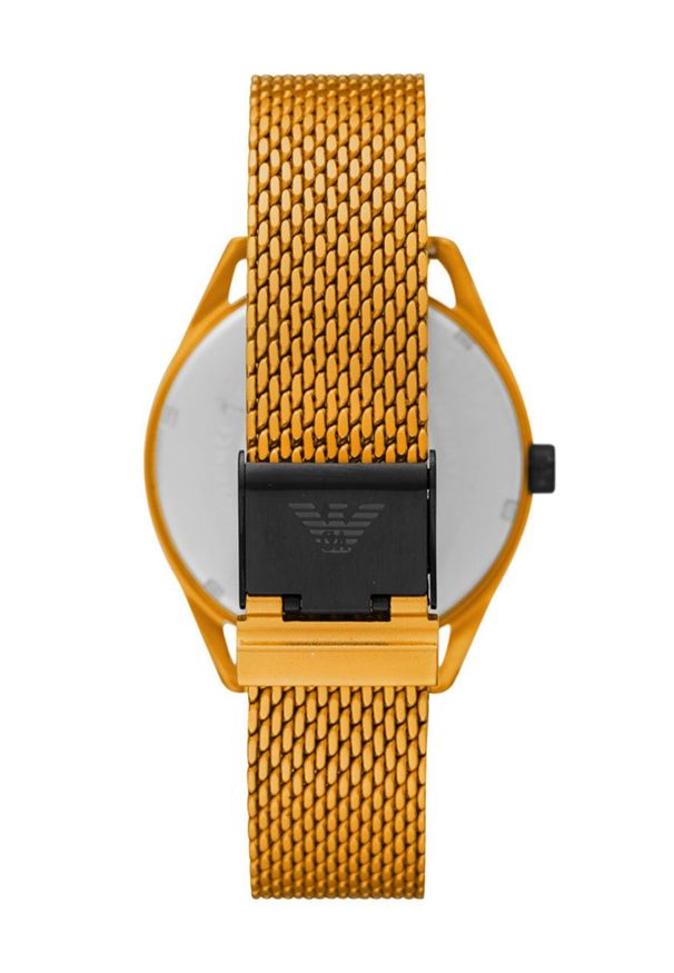 Emporio Armani - Zegarek AR11327. Kolor: żółty. Materiał: materiał
