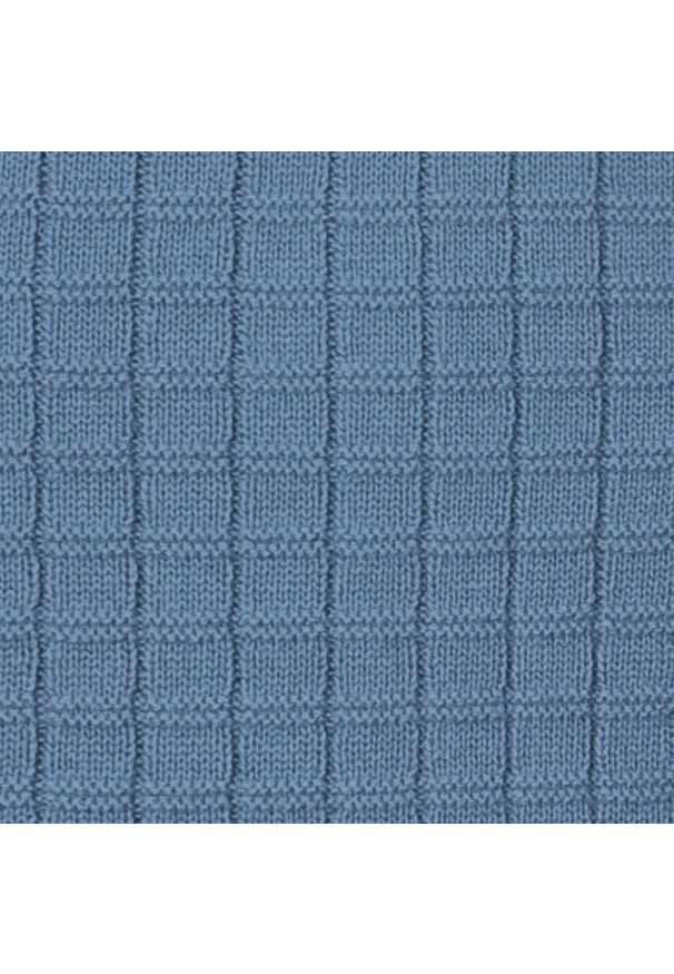 Bawełniany Sweter Męski, Okrągły Dekolt - Pako Jeans - Marmurkowa Faktura, Niebieski. Kolor: niebieski. Materiał: bawełna. Styl: klasyczny, elegancki