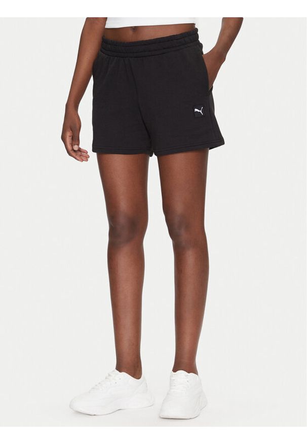 Puma Szorty sportowe ESS Elevated 5" 685020 Czarny Regular Fit. Kolor: czarny. Materiał: bawełna