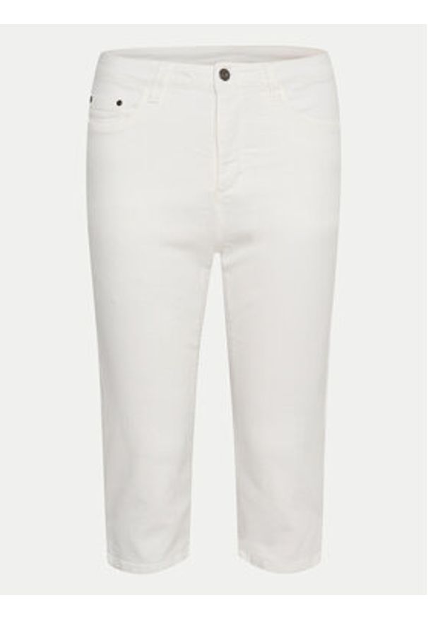 Kaffe Spodnie capri Zelina 10506525 Biały Slim Fit. Kolor: biały