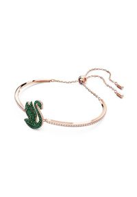 Swarovski bransoletka ICONIC SWAN damska. Kolor: zielony #4