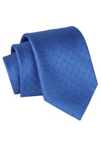 Alties - Krawat - ALTIES - Niebieski, Drobny Groszek. Kolor: niebieski. Materiał: tkanina. Wzór: grochy. Styl: elegancki, wizytowy