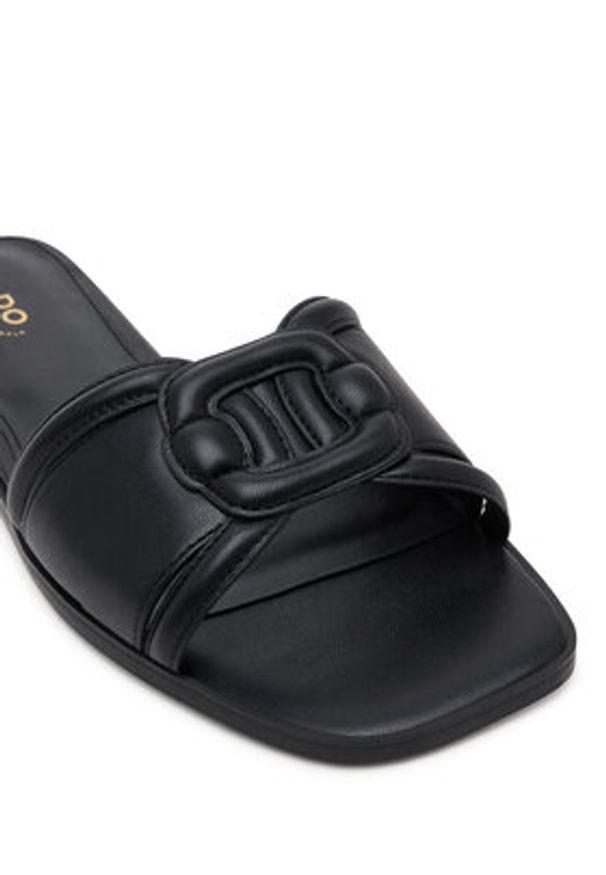 Aldo Klapki Liaudin 13966737 Czarny. Kolor: czarny. Materiał: skóra