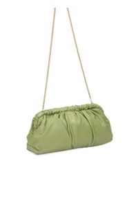 Kazar - Zielona torebka do ręki typu pouch bag. Kolor: zielony. Materiał: skórzane. Rodzaj torebki: do ręki #4