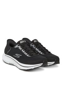 skechers - Skechers Półbuty 220863/BKW Czarny. Kolor: czarny. Materiał: materiał
