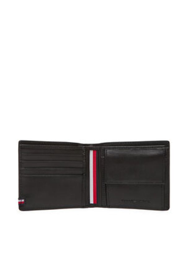 TOMMY HILFIGER - Tommy Hilfiger Duży Portfel Męski Th Foundation Cc And Coin AM0AM13508 Czarny. Kolor: czarny. Materiał: skóra