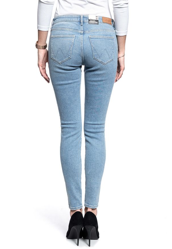 Wrangler - SPODNIE DAMSKIE WRANGLER SKINNY STONED RIBBED W28KTX98R 112128341