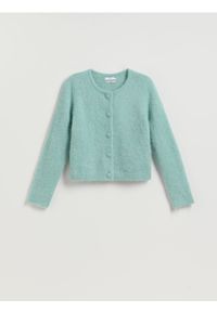 Reserved - Kardigan z wełną alpaki - jasnoturkusowy. Kolor: turkusowy. Materiał: wełna #1