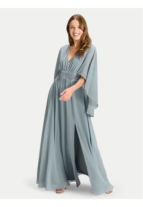 Swing Sukienka wieczorowa 5AI10300 Niebieski Regular Fit. Kolor: niebieski. Materiał: syntetyk. Styl: wizytowy