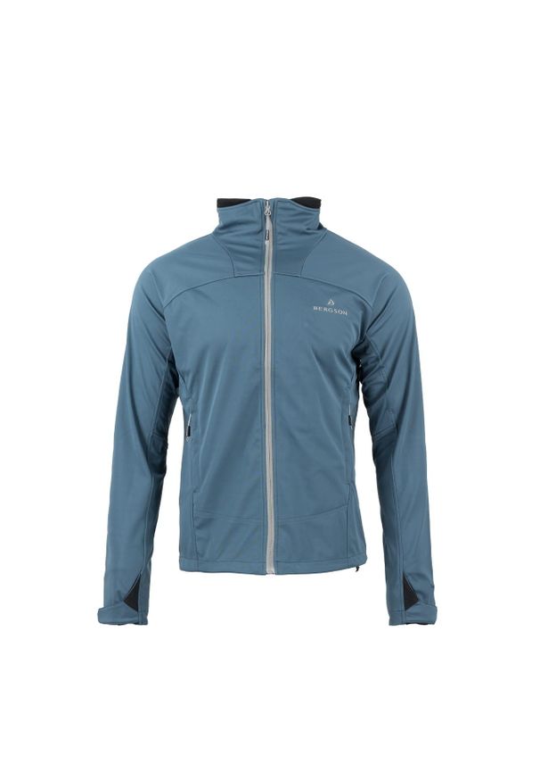 Bergson - Kurtka męska softshell Context ss 1. Kolor: niebieski. Materiał: softshell. Sport: turystyka piesza