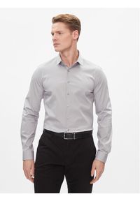 Calvin Klein Koszula K10K108229 Szary Slim Fit. Kolor: szary. Materiał: bawełna