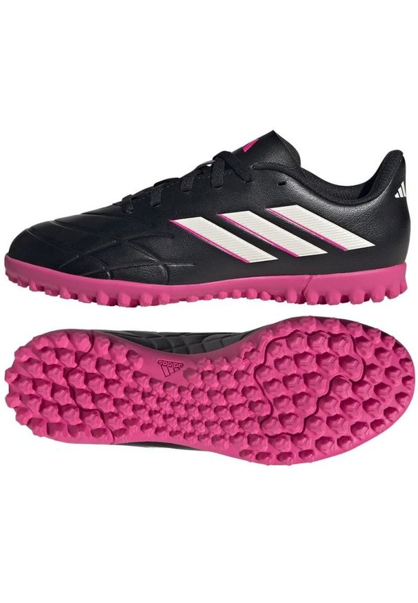 Adidas - Buty piłkarskie adidas Copa Pure.4 Tf Jr GY9044 czarne czarne. Zapięcie: sznurówki. Kolor: czarny. Materiał: guma, syntetyk. Sport: piłka nożna