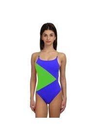 TURBO - Turbo Damski Kostium Kąpielowy Island – Niebiesko-Zielony – Rozmiar 34. Kolor: wielokolorowy, niebieski, zielony. Materiał: materiał. Wzór: kolorowy #1