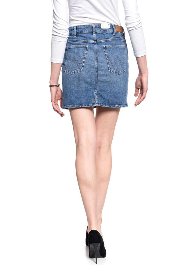 Wrangler - SPÓDNICA DAMSKA JEANSOWA WRANGLER SKIRT W245JX31A 112127934. Materiał: jeans