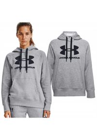 Bluza sportowa dla kobiet Under Armour Rival Fleece. Typ kołnierza: kaptur. Kolor: szary. Materiał: bawełna