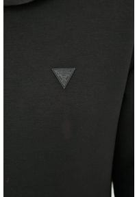 Guess bluza damska kolor czarny z kapturem z aplikacją. Typ kołnierza: kaptur. Kolor: czarny. Materiał: materiał, dzianina, wiskoza. Wzór: aplikacja #4
