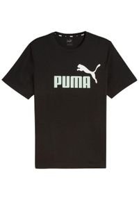 Puma - Męska Koszulka Z Logo ESS+ 2 Col. Kolor: czarny. Sport: turystyka piesza