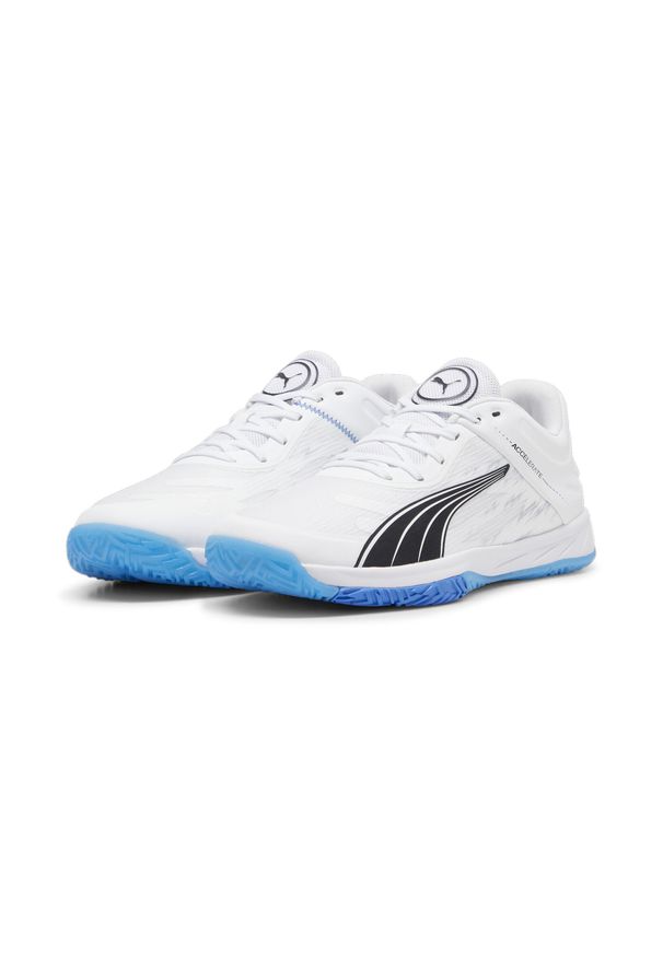 Puma - Sportowe buty halowe Accelerate Turbo PUMA. Kolor: biały, niebieski, wielokolorowy