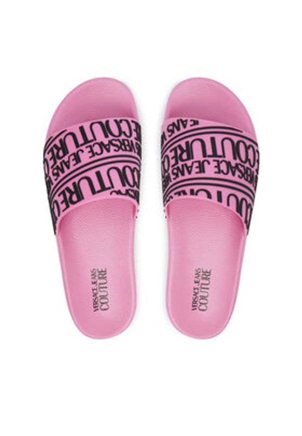Versace Jeans Couture Klapki 80YA3SQ1 Różowy. Kolor: różowy. Materiał: syntetyk
