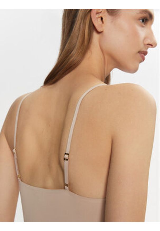 Lauren Ralph Lauren - LAUREN RALPH LAUREN Top 4L0186 Beżowy Slim Fit. Kolor: beżowy. Materiał: syntetyk