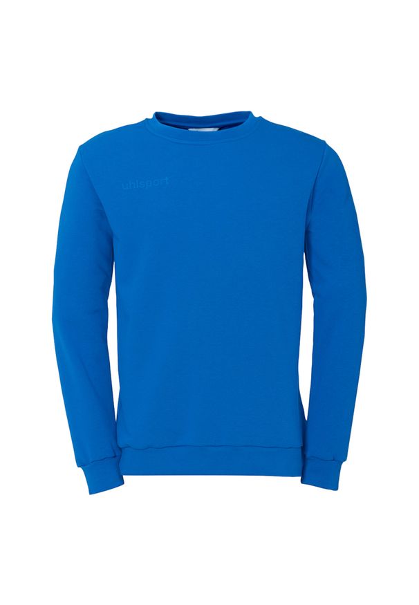 UHLSPORT - Bluza dziecięca Uhlsport Essential. Kolor: niebieski. Materiał: prążkowany. Wzór: napisy. Styl: sportowy