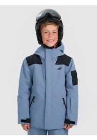 4f - 4F Kurtka snowboardowa membrana 8000 chłopięca - granatowa 152 (11-12 lat). Kolor: niebieski. Materiał: poliester. Sezon: lato #1