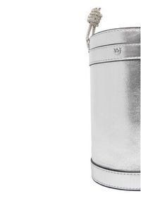 Pinko - PINKO Torebka Mini Bucket Manico 25-26 PLTT 105910 Srebrny. Kolor: srebrny. Materiał: skórzane #4
