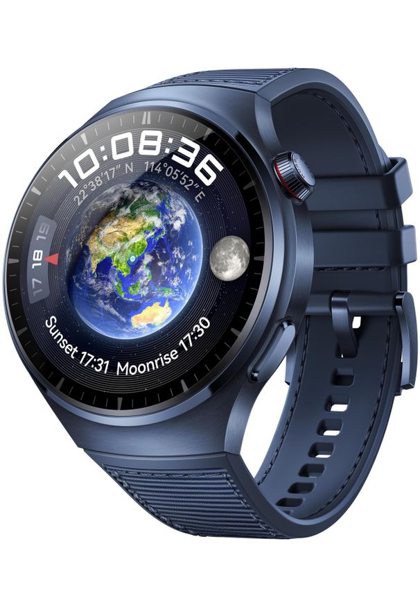 HUAWEI - Smartwatch Huawei Watch 4 Pro Blue Edition. Rodzaj zegarka: smartwatch. Materiał: materiał, skóra. Styl: sportowy, klasyczny, elegancki, retro