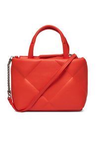 Calvin Klein Torebka Re-Lock Quilt Tote Mini K60K611340 Pomarańczowy. Kolor: pomarańczowy. Materiał: skórzane