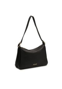 Kazar - Czarna skórzana torebka na szerokim pasku. Kolor: czarny. Materiał: skórzane. Styl: klasyczny. Rodzaj torebki: na ramię #7