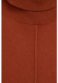 Sisley Sweter z domieszką wełny damski kolor brązowy lekki z golfem. Typ kołnierza: golf. Kolor: brązowy. Materiał: wełna. Długość rękawa: długi rękaw. Długość: długie #3