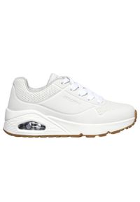 skechers - Buty na co dzień młodzieżowe SKECHERS UNO STAND ON AIR skóra. Okazja: na co dzień. Kolor: biały. Materiał: skóra. Model: Skechers Sport. Sport: turystyka piesza