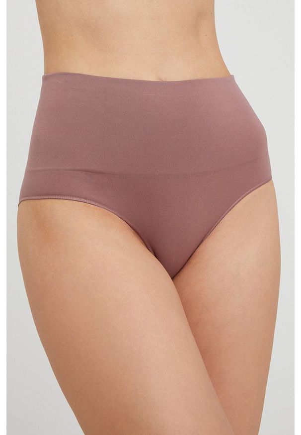 Spanx Figi modelujące Everyday Shaping Panties Brief kolor brązowy. Kolor: brązowy. Materiał: dzianina. Wzór: gładki