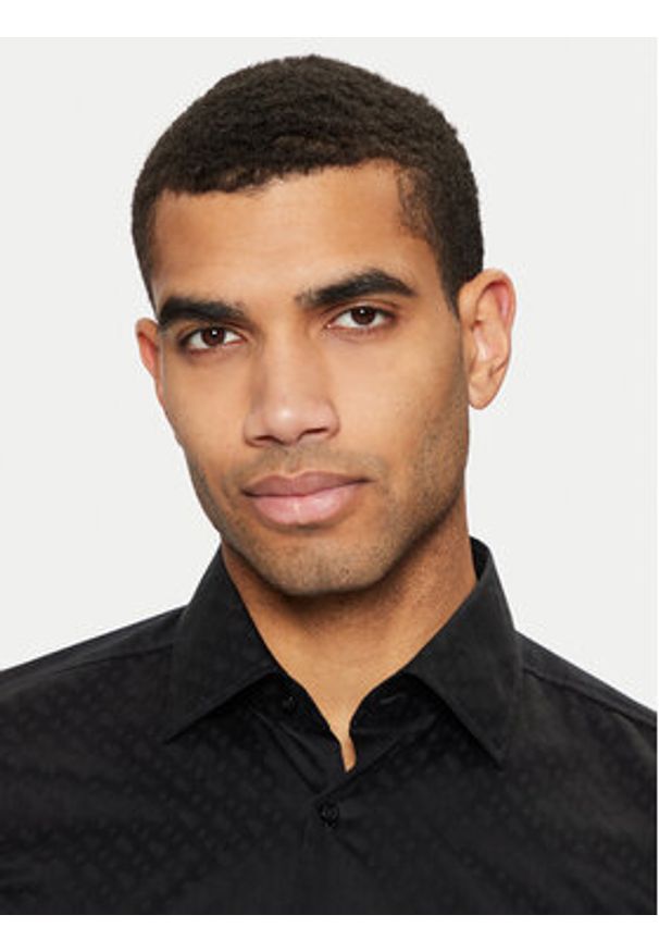BOSS Koszula 50473310 Czarny Slim Fit. Kolor: czarny. Materiał: bawełna