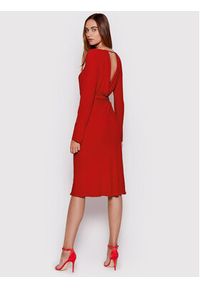 Patrizia Pepe Sukienka koktajlowa 8A1022/A8I1-R754 Czerwony Slim Fit. Kolor: czerwony. Materiał: wiskoza. Styl: wizytowy #2