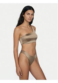 Calvin Klein Swimwear Dół od bikini LV00Q61116 Brązowy. Kolor: brązowy. Materiał: syntetyk #3