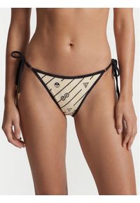 Guess Dół od bikini W6GZ06 K3279 Kremowy. Kolor: kremowy. Materiał: syntetyk #1