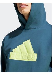 Adidas - adidas Bluza Future Icons Badge of Sport Hoodie IJ6391 Turkusowy Regular Fit. Kolor: turkusowy. Materiał: bawełna. Styl: sportowy