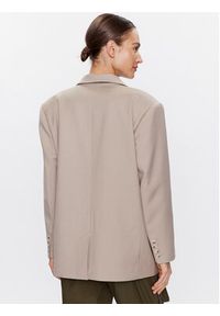 GESTUZ - Gestuz Marynarka Paulagz 10907014 Beżowy Oversize. Kolor: beżowy. Materiał: syntetyk