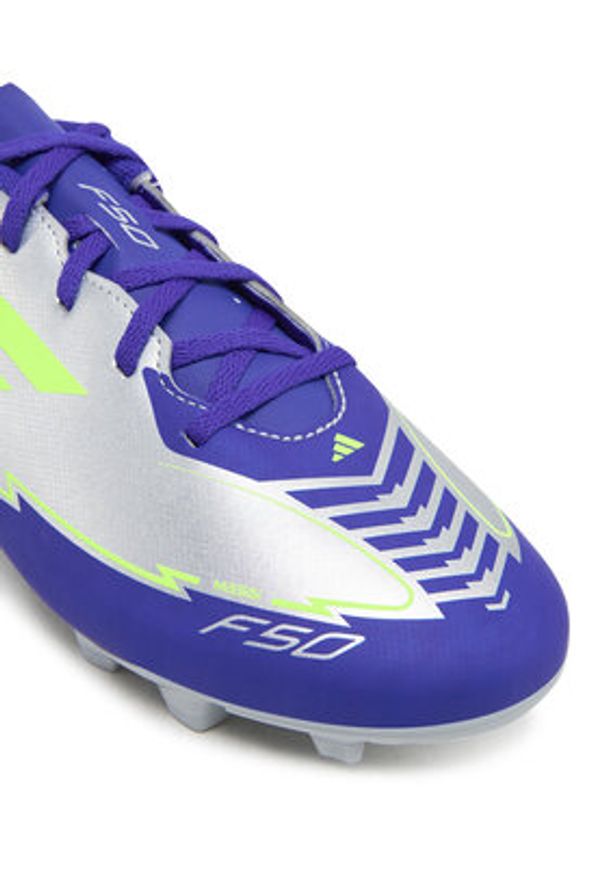 Adidas - adidas Buty do piłki nożnej F50 Club Messi Firm/Multi-Ground IH0916 Szary. Kolor: szary. Materiał: skóra