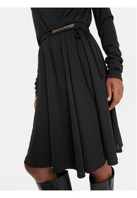 TwinSet - TWINSET Sukienka koktajlowa 241TE2054 Czarny Regular Fit. Kolor: czarny. Materiał: syntetyk. Styl: wizytowy #4