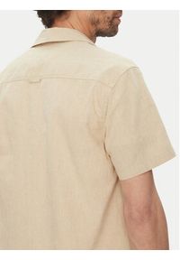 Tommy Jeans Koszula DM0DM20895 Beżowy Regular Fit. Kolor: beżowy. Materiał: bawełna