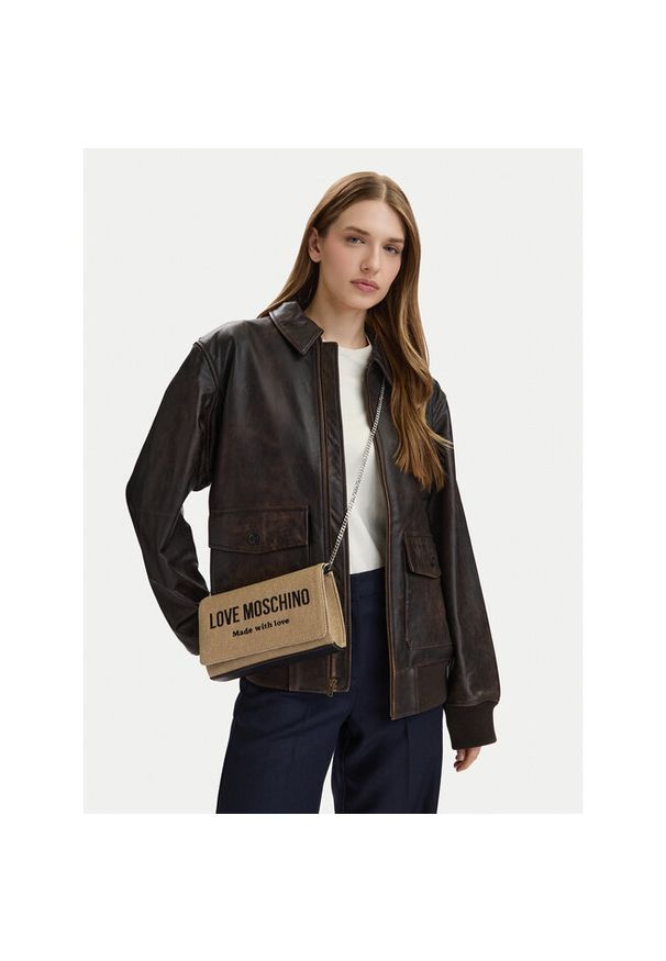 Love Moschino - Torebka LOVE MOSCHINO. Kolor: beżowy
